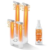 Olvy 4-in-1 Elektrischer Schuhtrockner Mit Uv Desinfektion – Trocknet 2 Paar Gleichzeitig – Schuhwärmer Für Skischuhe, Handschuhe & Mehr – Inkl. Antibakterielle Schuhenspray