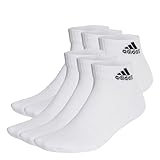 adidas, Cushioned Sportswear Ankle Socks 6 Pairs, Socken, Weiß Schwarz, L, Unisex-Adult