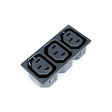 IEC 60320 C13 Mehrfachsteckdose, Snap-in-Montage, Lötfahne for USV- und PDU-Mehrfachsteckdosenmodul, 2- bis 4-Wege-Universalsteckdose(Black)