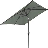 Siena Garden Avio Mittelstockschirm anthrazit Olive 250x200cm