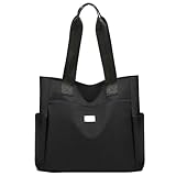 URAQT Tasche Damen Umhängetasche, Wasserdichte Nylon Handtasche mit Mehreren Taschen Reißverschluss Großer Kapazität Tote Bag Damen Handtasche Schultertaschen für Schule Arbeit Reisen Einkaufen