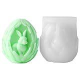 Silikonform für Ostereier – Ostereier Formen | Wiederverwendbare Seifenformen für Paasqua-Eier, leicht zu lösen, für Wachs, Gips, Seife