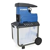 HYUNDAI Elektro-Gartenhäcksler GH28045E | 2.800W, max. 45 mm Aststärke | 60L Box | Selbsteinzug und Rücklauf | Leiser Walzenhäcksler