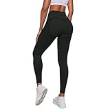 Anti Cellulite Leggings Damen High Waist Elastische Sporthose Lang Blickdicht Kompressions Yogahose, Po Push-up Hose, Shape Fitness Hose für Gym Sport Yoga