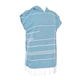 Schnell trocknender Bademantel mit Kapuze, Poncho, Duschtuch zum Schwimmen, Surfen, Strand, Resort, leicht und sehr saugfähig