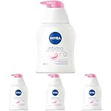 NIVEA Intimo Waschlotion Sensitive (250 ml), Intim Waschgel mit Milchsäure, Kamillenextrakt und Panthenol, Intim Waschlotion für sensible Haut (Packung mit 4)