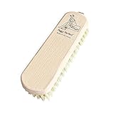 Peggy Perfect Schuhbürste Glanzbürste - 18cm lang mit Einer Hellen Natur Borstenmischung. Hochwertige Buchenholzbürste zur schonenden Schuhreinigung oder Politur.