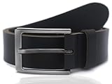 FRIEDRICH HOFFMANN Gürtel Herren schwarz - Ledergürtel Herren - 100% Leder - Anzuggürtel Business Gürtel Jeans - 3,5 cm - Made in Germany (Schwarz, 120 cm Bundweite = 135 cm Gesamtlänge)