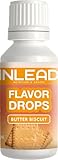 INLEAD - Flavor Drops | Zuckerfrei & Kalorienfrei | Aromatropfen für Speisen & Getränke | Vielseitig einsetzbar | Top Geschmack | Vegan - 30ml (Butter Biscuit - Butterkeks)