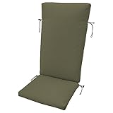 Ikea FRÖSÖN/TUILHOLMEN Sitz-/Rückenkissen, Outdoor, 116x45 cm, dunkelbeige-grün