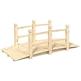 vidaXL Gartenbrücke mit Geländer 150x67x56 cm Massivholz Fichte