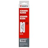 Würth 100x Schaberklingen Heavy Duty 2 x 60° Grad Schaber Ersatzklingen für Klingenschaber im Kartonspender 0714663365 robuste Klinge für sehr hohen Anpressdruck