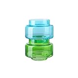 Fink Nice ONE 2er Set, Teelichthalter, Glas, grün, türkis, L. 10 cm, B. 10 cm, H. 8 cm