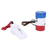Hamwesh Boots-Bilgenwasserpumpe, 12 V, 24 V, 32, Automatischer Bilgenpumpen-Schwimmerschalter, Bilgenpumpen-Set für Wohnmobil-Yachtboote