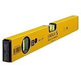 STABILA Wasserwaage Type 70, 40 cm, leichtes Alu-Profil, 1 Horizontal-Libelle, 1 Vertikal-Libelle, Made in Germany, Gelb