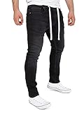 Yazubi Steve - Jogger Hose Männer - Stretch Jeans Herren Jogginghose - Denim Jean Hose Baumwoll, Schwarz (Phantom 194205), W30/L30