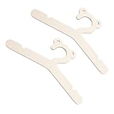 BESPORTBLE 2 Stück Holz Kleiderbügel Kinderkleiderbügel mit Glatter Oberfläche Sicher für Kleinkindkleidung DIY Hanger Ornament für Puppen Ordentliche Aufbewahrung