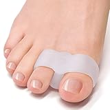 Welnove 12X Zehenspreizer, Bunion Korrektur, Gel Zehentrenner Bunion, geeignet für Bunion und überlappende Zehen (weiß)