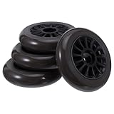 FOMIYES 4 Stück Ersatzräder für Roller und Skateboard Kunststoffrollen in Kaffee Verschleißfest Geräuschgedämpft Leicht Austauschbar Outdoor Scooter Zubehör für Jugendliche