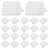 TOPPERFUN Kleine Quadratische Pappteller 100 Stück Dicke Einwegteller aus Zuckerrohr Pulpe Umweltfreundlich für Geburtstag Kuchen Desserts und Grillveranstaltungen