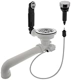BLANCO Ablaufgarnitur 1 x 3½'' mit Ablauffernbedienung | Empfohlen für BLANCO CLASSIC, DALAGO, ELON, METRA, NOVA, RONDOVAL und ZIA Spülen | Einfache Installation & hohe Langlebigkeit