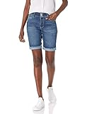 WallFlower Damen Luscious Curvy Denim-Shorts, mittelhoch, glitzernd, mit Gürtel, Insta Stretch Juniors (Standard und Plus) Bermudas, Cedar Bling Bermuda, 11