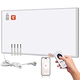 Hocosyme Infrarotheizung 800 Watt mit Smart Steuerung, Energiesparende Infrarot Wandheizung - Elektroheizung mit Uberhitzungsschutz - WLAN App-Steuerung mit Fernbedienung - TÜV