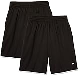 Amazon Essentials Herren Weit geschnittene Performance-Funktionsshorts (erhältlich in Big & Tall), 2er-Pack, Schwarz, M