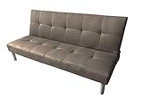 ITALFROM 2835 Schlafsofa, 3-Sitzer, 178 x 79 x 84 cm, braunes Sofa