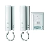 Schneider Electric Ritto Türsprechanlage, Entravox, Komplettset für 2-Familienhaus, Gegensprechanlage mit Beleuchtung und Klingeltaste, weiss/weiss, Artikelnummer 1841270