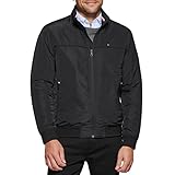 Tommy Hilfiger Herren Performance Faux Memory Bomber Jacket Bomberjacke, Schwarz gefüllt, L
