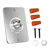 DC 12V LED Dimmschalter, 5A LED Knopf Dimmschalter 3 Draht Dimmschalter 0% —100% Dimmdimmer für Wohnmobil Boot