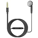 Kabelgebundene Einzelkopfhörer - Mono Smartphone Headset mit Mikrofon für Unternehmen, Single Ear Kopfhörer Drahtsteuerung für Familie, Kollegen, Studenten