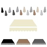 Balkonmarkise Ohne Bohren – UV-Beständige und Wasserdichte Balkonmarkise for Terrassen, Gärten und Pavillons(Weiß,7.0*3.5)