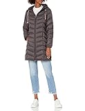 Tommy Hilfiger Damen Long Down Puffer Jacket Daunenmantel, Chevron verstaubarer Eiffelturm, L