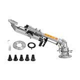 Bauernhof Bewässerungssprinkler mit 5 Düsen, 360° Drehsprühbrause für großflächige Bewässerung, Einstellbarer Winkel, Geeignet für Bauernhof, Forstwirtschaft, Obstgarten