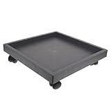 ibasenice Dickes Robustes Pflanzenroller Tablett mit Universalem Bodenkasten und Drehbaren Stahlrollen für Blumentöpfe und Bonsai für Wohnzimmer Garten Balkon und Terrasse