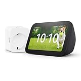 Echo Show 5 (3. Gen.) | Anthrazit + WiZ Smart Plug, Funktionert mit Alexa - Smart Home-Einsteigerpaket
