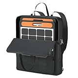 Acunny Tasche mit Solarmodulen für den Außenbereich | Organisationstasche mit 2 Schichten für Solarmodule – verstärkter Schutz mit verstellbaren Trägern für Wandern, Camping und Bergsteigen