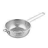 Edelstahl Colander Korb Leicht Zu Bedienen Und Komfortables Tragbares Sieb Für Küchen Mehrzweck Verwendung