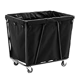 GBPLDMAQ Reinigungswagen auf Rädern, Wäschewagen mit Rollen, Rollender Wäschekorb, Oxford-Stoffmaterial, Wäschewagen Extragroßes Kaliber für Hotels, Pflegeheime, Wohnungen