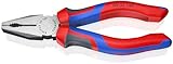 KNIPEX Kombizange mit Comfort-Griffen schwarz atramentiert 160 mm, 03 02 160