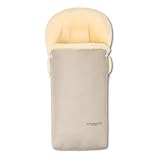 Hofbrucker Lammfell-Fußsack Putzi Kinderwagen, Buggy/Winterfußsack wind- & wasserabweisend/Warmer Fußsack Oberteil abnehmbar/echtes Lammfell/Made in Germany