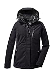 Killtec Damen Outdoorjacke Funktionsjacke mit abzippbarer Kapuze KOW 140 WMN Jckt wasserdicht, Winddicht, atmungsaktiv 00200-schwarz 46