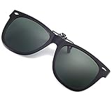 Sonnenbrille, polarisiert, zum Anklipsen, UV 400-Linse, TR 90-Rahmen, zum Angeln oder Fahren, Gr n (dunkelgrün), Einheitsgröße