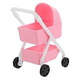 Abaodam Miniatur Puppenwagen Realistischer Babywagen aus Sicherem für Puppenhaus Rollenspiele Fördert Kreativität und Hand Augen Koordination