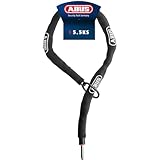ABUS Rahmenschloss-Einsteckkette Adaptor Chain Classic 5.5KS - 5,5 mm Starke Stahlkette mit ovalem Loop - Fahrradschloss für Fahrrad und E-Bike - Länge 150 cm, schwarz
