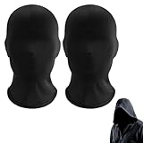 2-Stück Vollgesichtsmaske,Schwarze Maske Halloween,Vollgesichtsmaske Atmungsaktive Halloween Masken Elastische Spandex Kopfmaske,Unisex Gesichtslose Maske für HalloweenParty Kostüm Cosplay Karneval
