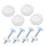 Amosfun 4 Stück Teiliges Adapter mit Gewindespindeln und Wandprotektoren Druckmontierte Sicherheitsgitter für Treppen und Türen Verstellbar