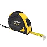Amazon Basics Selbst-arretierendes Bandmaß (10 m), metrische Skala, MID-Genauigkeit, Schwarz, Gelb